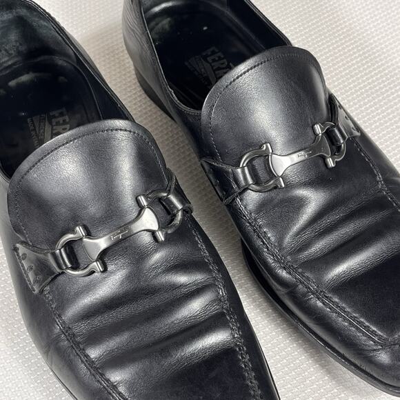 Salvatore Ferragamo Gregory Leather Shoes Size 9.5 2E Made In‎ Italy main image 4
